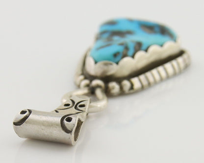 Navajo Sleeping Beauty Turquoise Pendant 925 Silver Artist Tony Guerro C.80's
