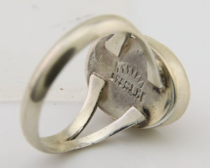 Navajo Ring 925 Sterling Silver Natural Gemstones Artist Signed Sunrise C.80's