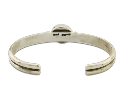 Navajo Bracelet 925 Silver Turquoise Cuff Native American Artist C.80's