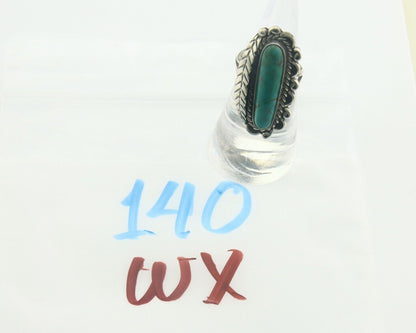 Navajo Ring 925 Sterling Blue Turquoise Artist Signed Richard Yazza C.80's