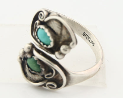Vintage Navajo Ring 925 Sterling Silver Traditional Authentic Turquoise