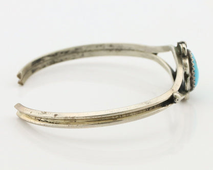 Navajo Handmade Bracelet 925 Silver Natural Blue Turquoise Native American C80s
