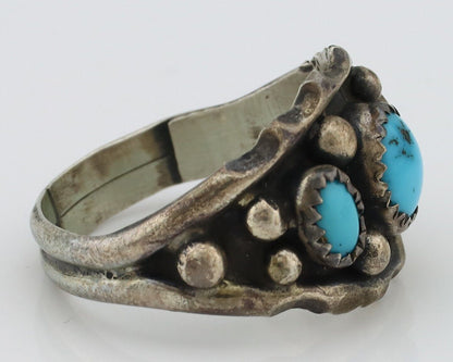 Navajo Ring 925 Silver Turquoise Artist Signed E SkyStone Creations C.80's