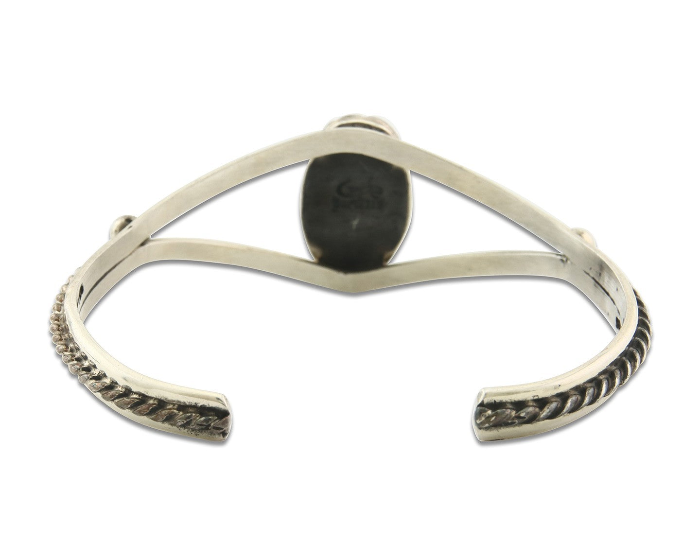 Vintage Navajo Bracelet 925 Silver Turquoise Tranditional Handmade Signed Gecko