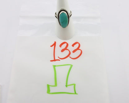 Navajo Ring 925 Silver Kingman Turquoise Artist Signed M Montoya C.80's
