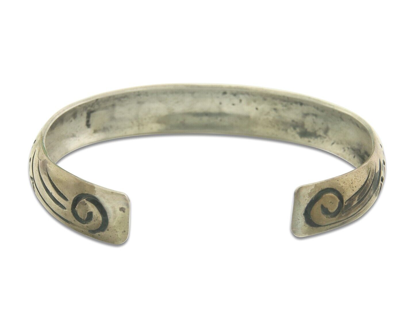 Navajo Bracelet 925 Silver Inlaid Turquoise Coral Artist Signed Stanley Bain C80