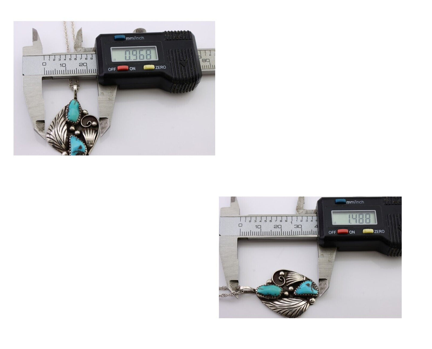 Navajo Turquoise Handmade Necklace 925 Silver Artist Signed PM C.80s