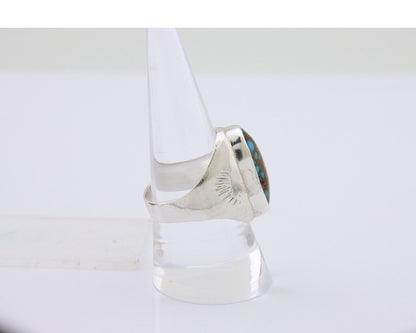 Navajo Handmade Ring 925 Silver Natural Mined Turquoise Artist C.80's