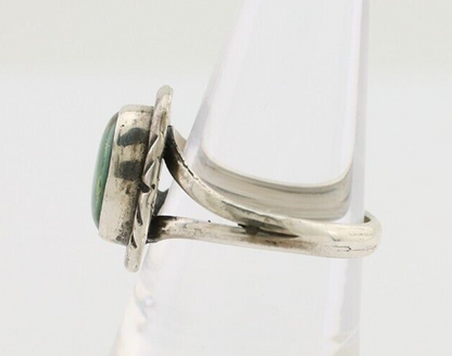 Navajo Ring 925 Silver Kingman Turquoise Native American Artist C.80's