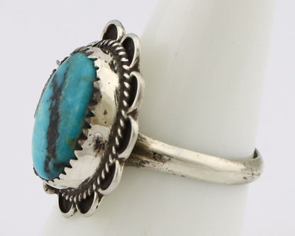 Navajo Handmade Ring 925 Silver Turquoise Native American Artist C.80's