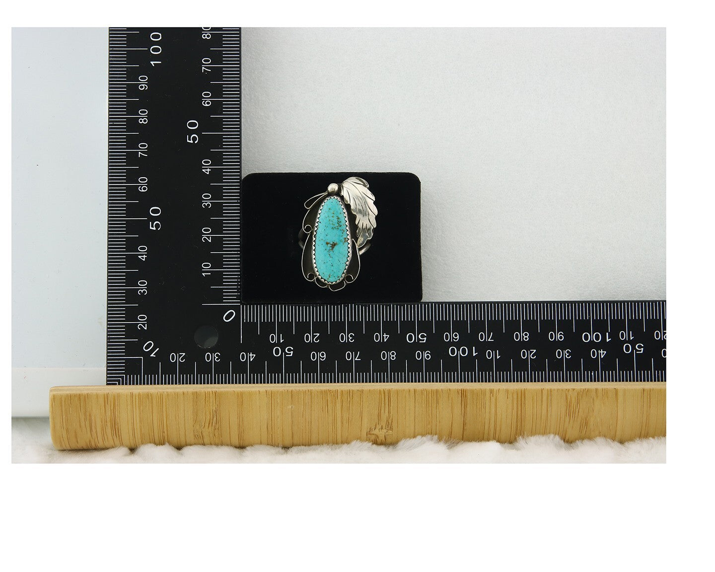 Vintage Navajo Ring 925 Sterling Silver Authentic Turquoise Handmade Size 7.75