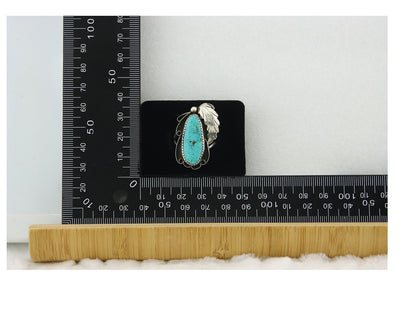 Vintage Navajo Ring 925 Sterling Silver Authentic Turquoise Handmade Size 7.75