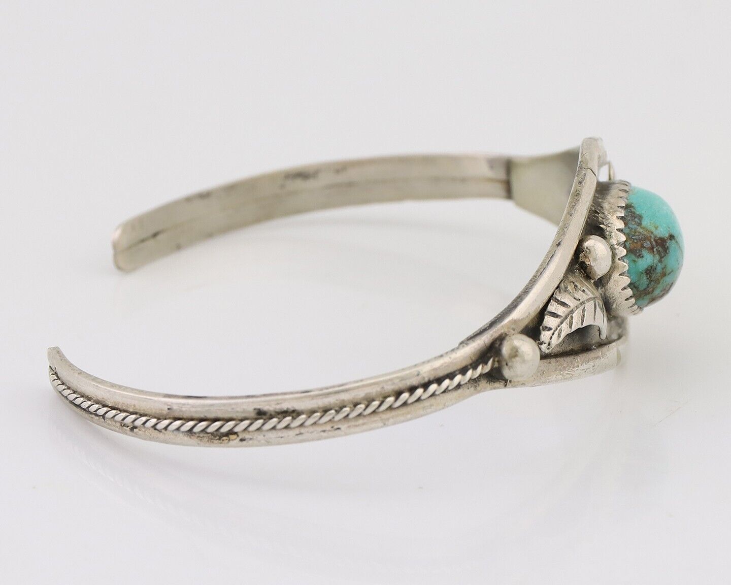 Navajo Handmade Bracelet 925 Silver Arizona Turquoise Native American C.80's