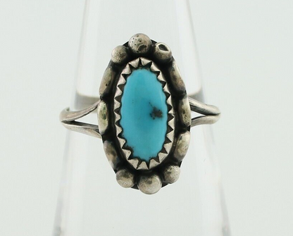Navajo Handmade Ring 925 Silver Sleeping Beauty Artist Signed SC C.80's