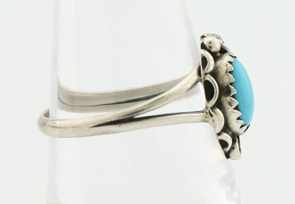 Navajo Ring 925 Silver Turquoise Artist Signed SkyStone Creations C.80's