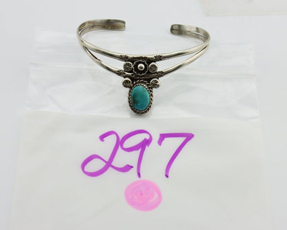 Navajo Bracelet 925 Silver Kingman Turquoise Artist Native American C.80's