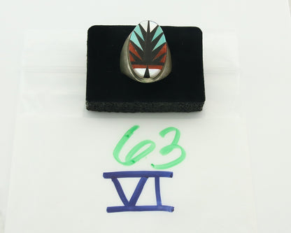 Vintage Zuni Ring 925 Sterling Authentic Natural Gemstone Handmade Size 11.5