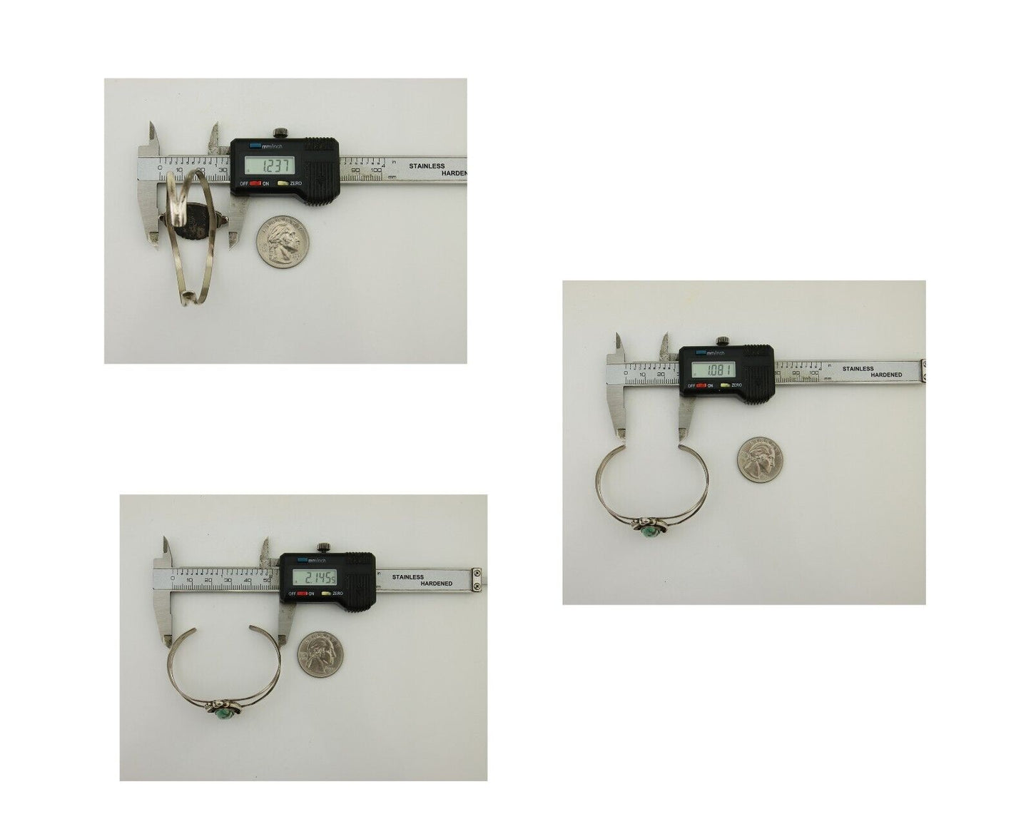 Navajo Hand Stamped Cuff Bracelet Turquoise 925 Silver Signed Sunrise C.80's