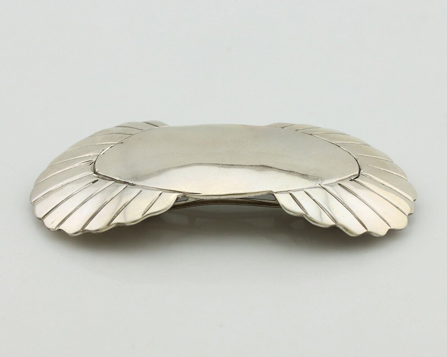 Women's Navajo Hair Clip Hand Stamped 925 Silver Artist Signed C Montoya C.80's