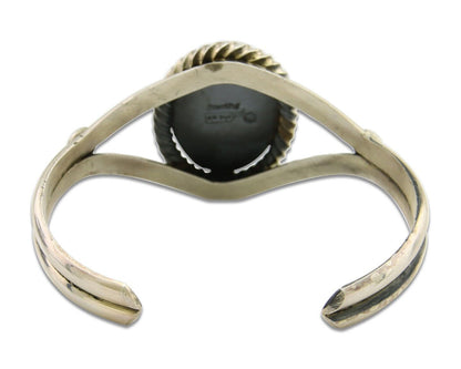 Navajo Bracelet 925 Silver Cuff Turquoise Handmade Artist Signed MM Rogers C80's