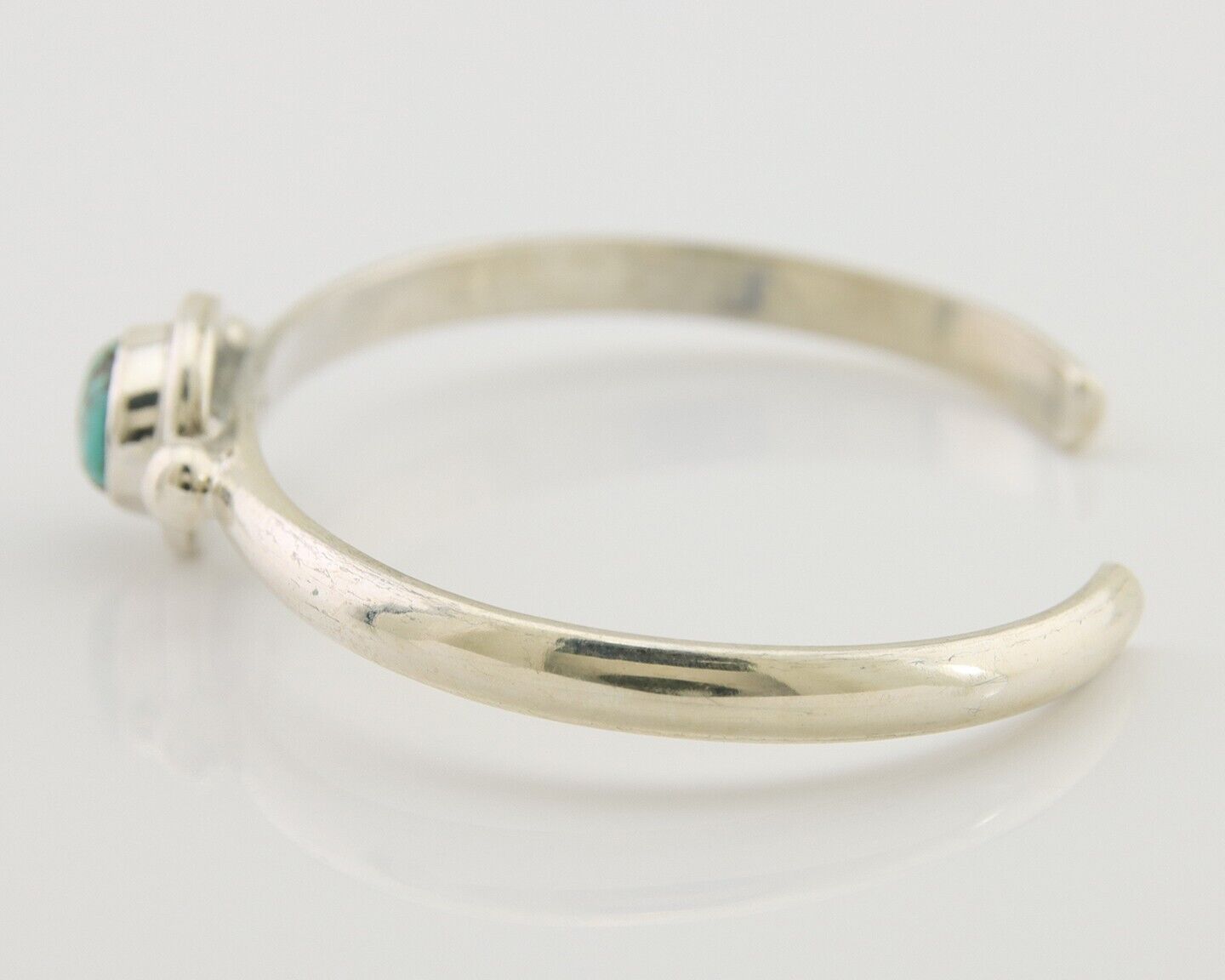 Navajo Kingman Turquoise Bracelet 925 Silver Artist Native American C.80's