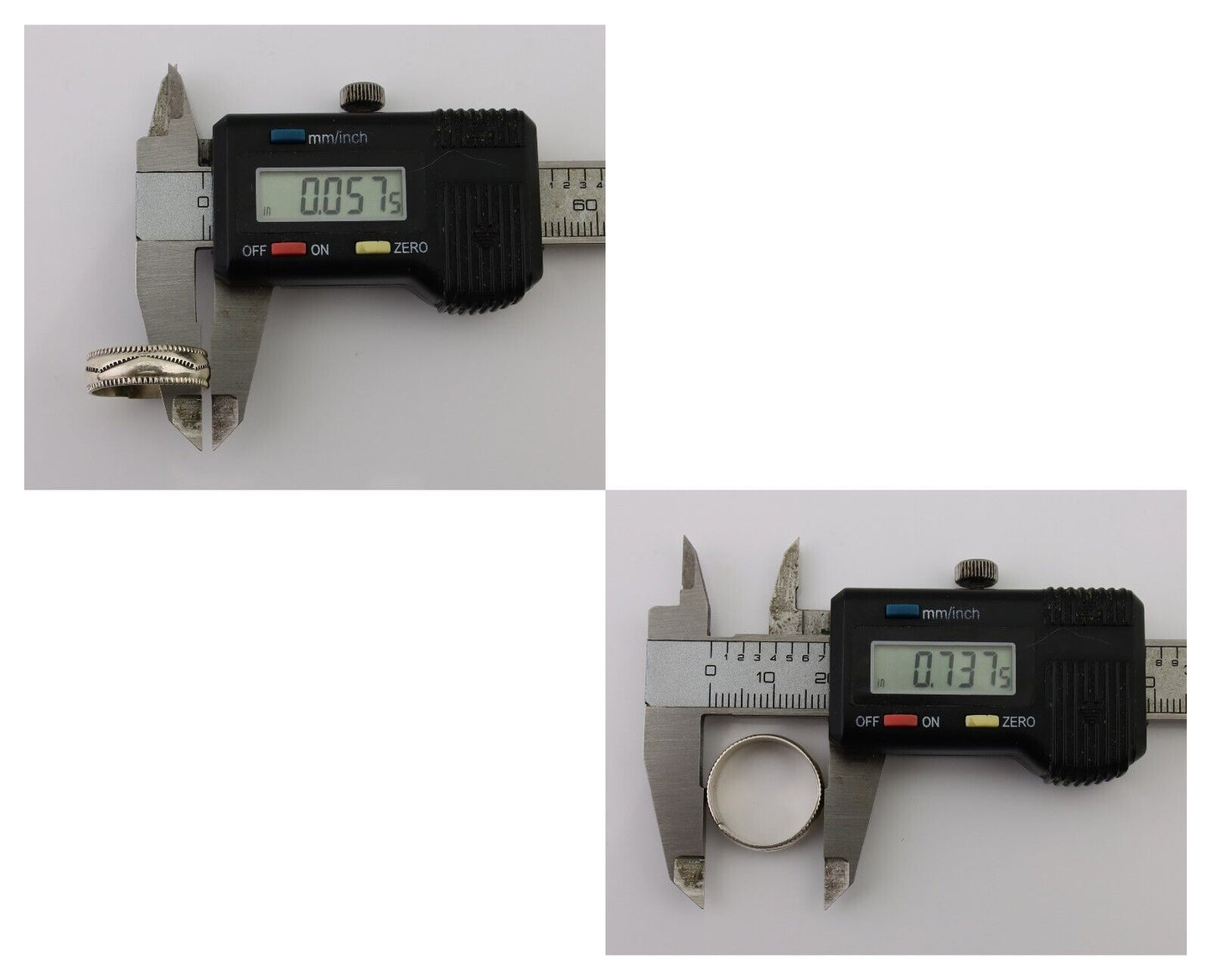 Navajo Hand Stamped Band 925 Silver 6.0 mm Native Artist Size 5.75 C.80's