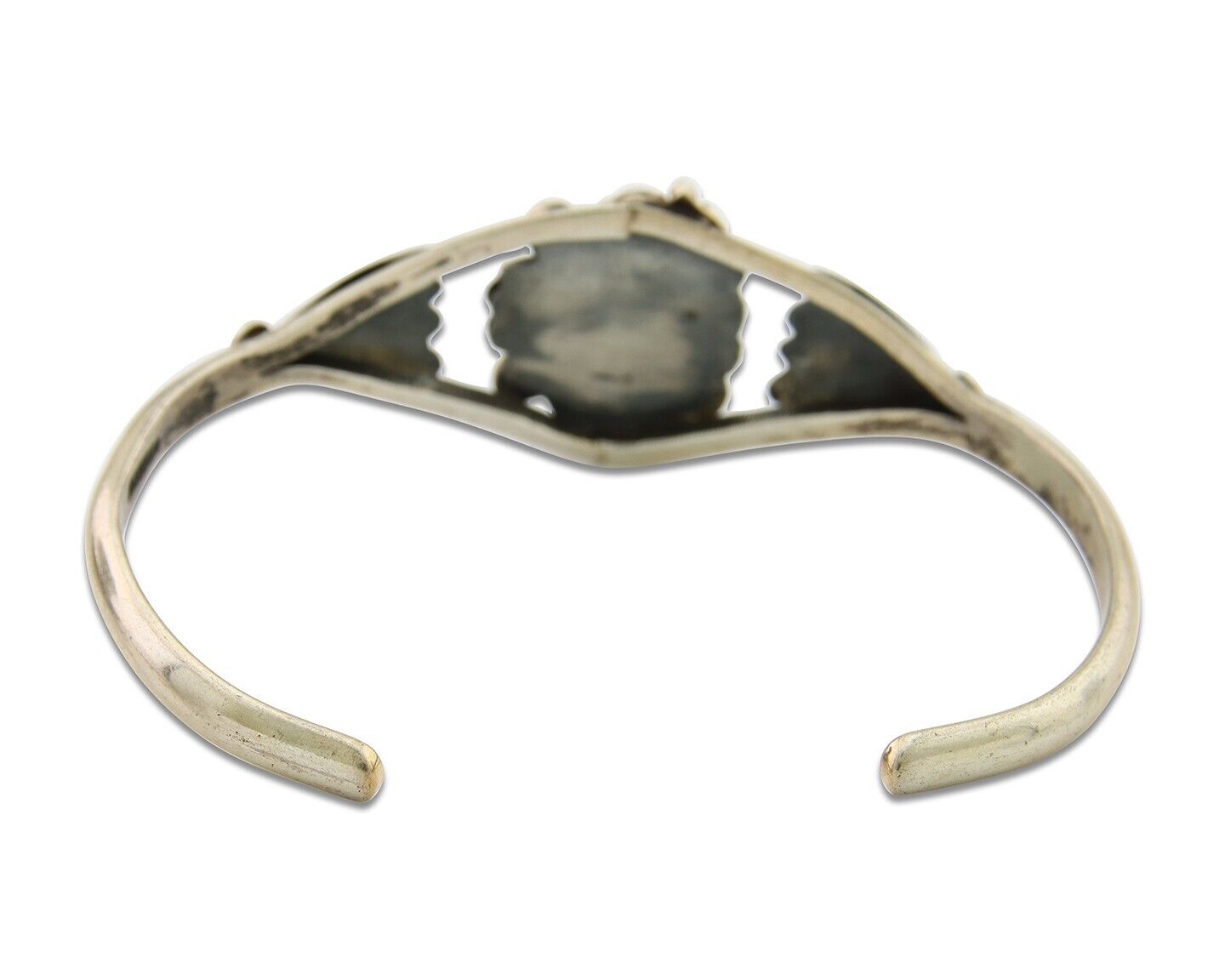 Navajo Bracelet 925 Silver Cuff Turquoise Handmade Native Artist C.80's