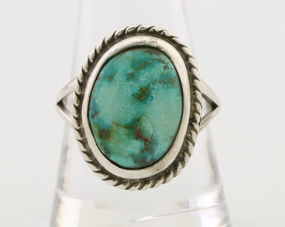 Navajo Ring 925 Silver Natural Blue Turquoise Native American Artist C.80's