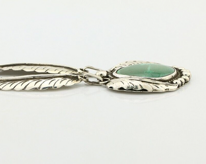 Navajo Necklace 925 Silver Turquoise & Coral Artist Signed C Montoya C.2008
