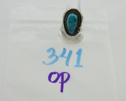 Navajo Handmade Ring 925 Silver Turquoise Native Artist C.80's