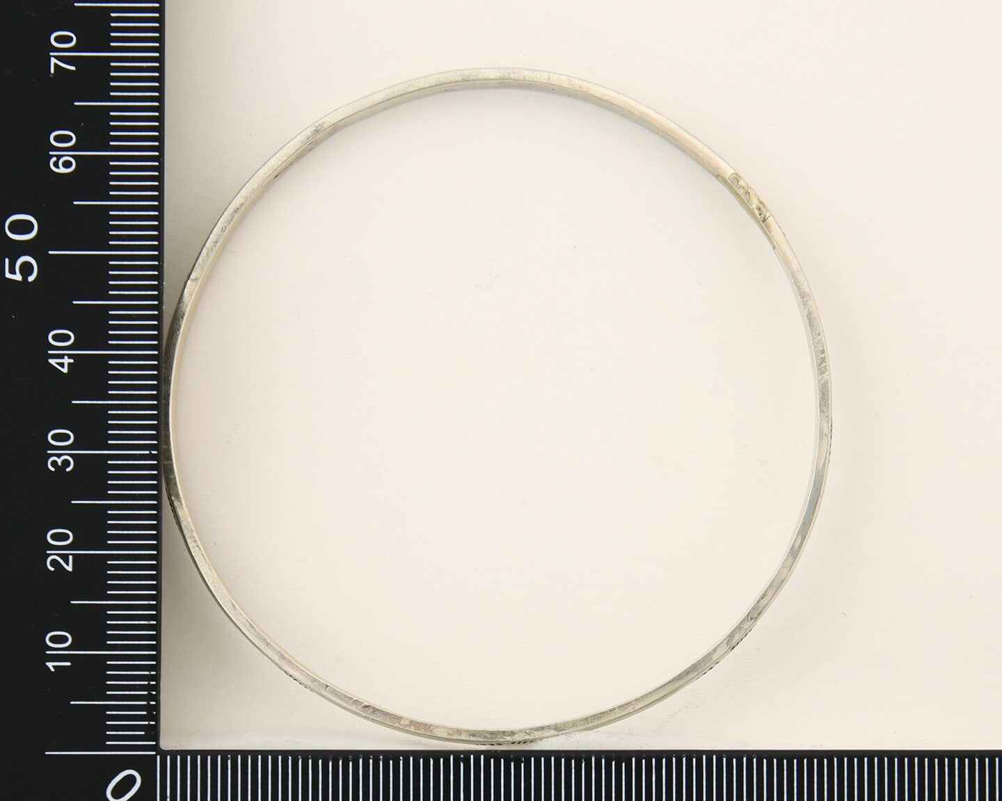Navajo Bangle Bracelet 925 Silver Hand Stamped Twist Native American Artist C80s