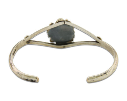 Navajo Bracelet 925 Silver Cuff Turquoise Handmade Native Artist C.80's