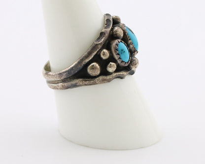 Navajo Ring 925 Silver Turquoise Artist Signed E SkyStone Creations C.80's