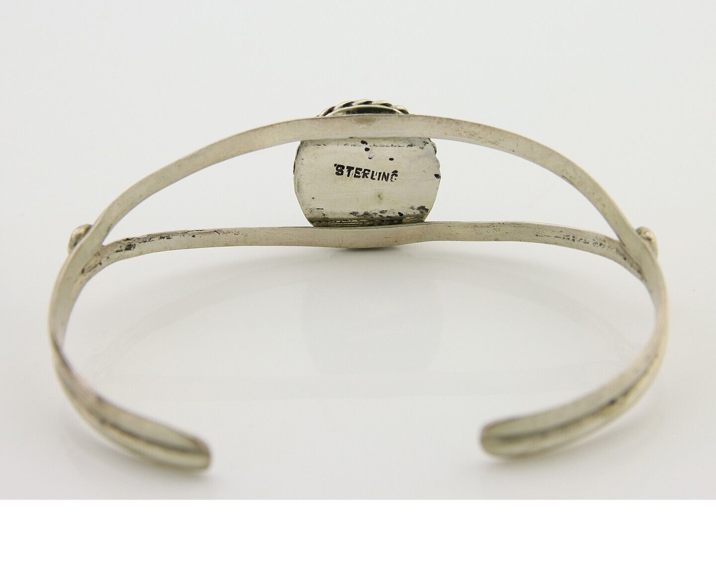 Navajo Cuff Bracelet 925 Silver Turquoise Native American Artist Handmade C.80's