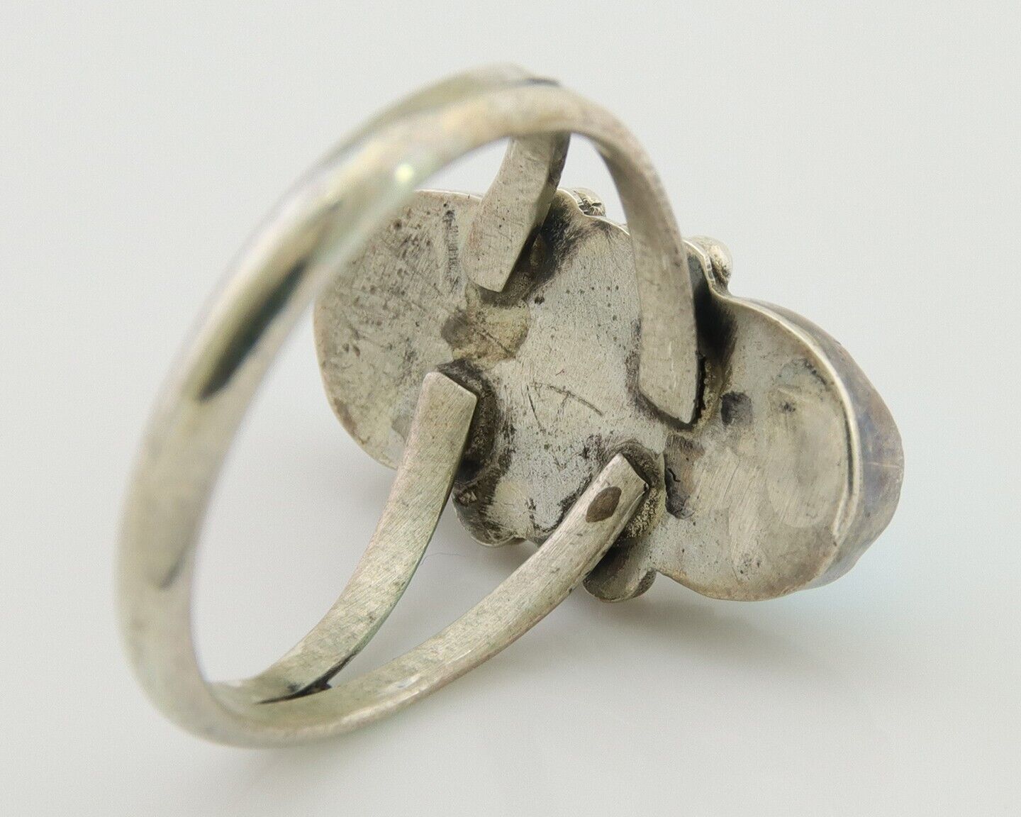 Navajo Ring 925 Silver Sleeping Beauty Turquoise Native American Artist C.80's