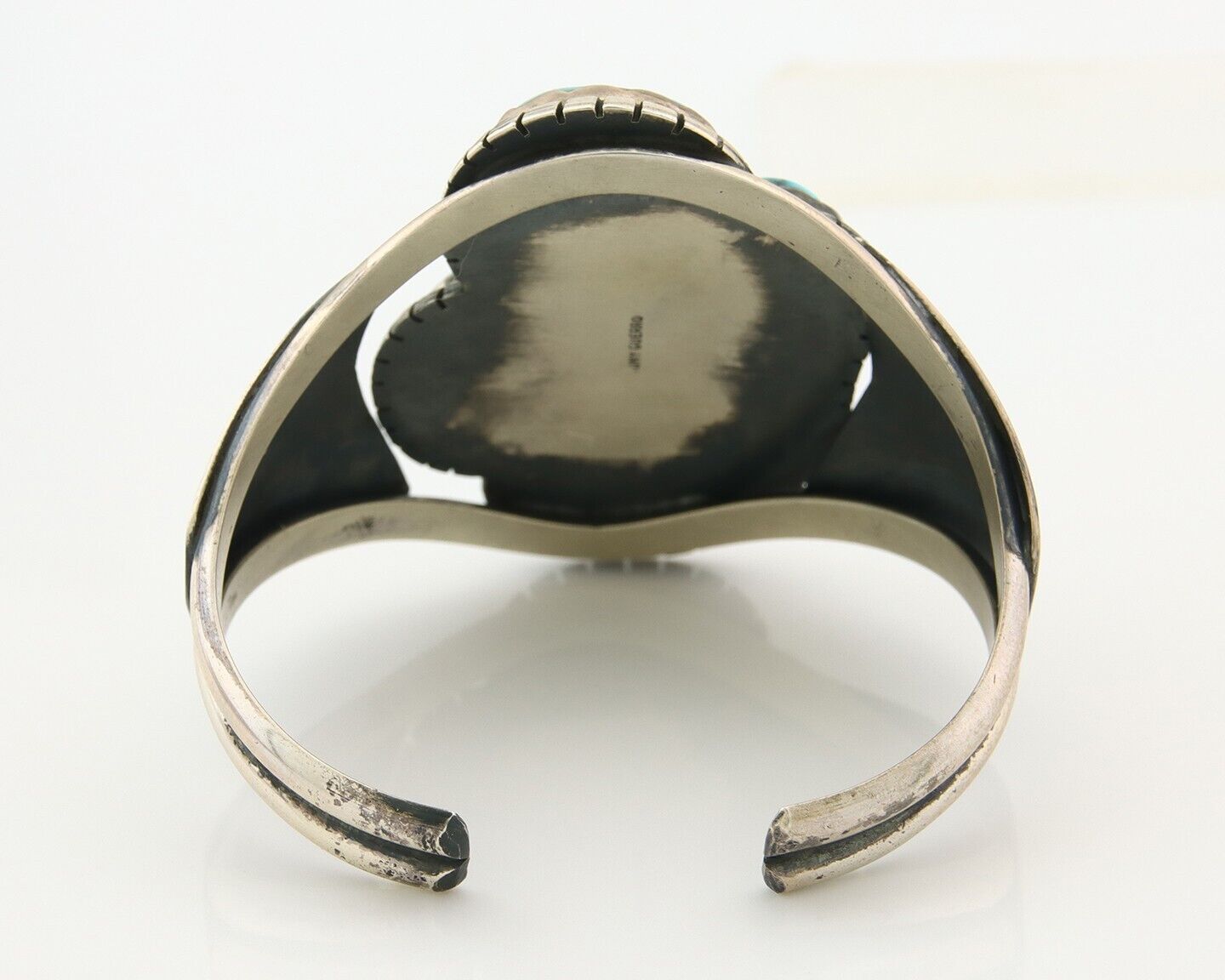 Navajo Bracelet 925 Silver Natural Bisbee Turquoise Cuff Signed Tony Guerro C80s