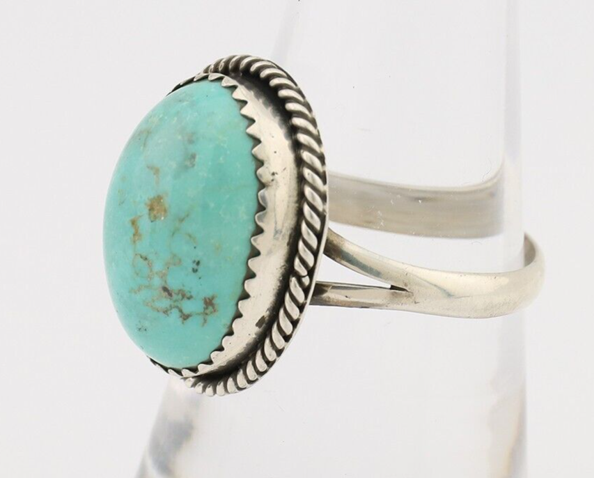 Navajo Handmade Ring 925 Silver Turquoise Native American Artist C.80's