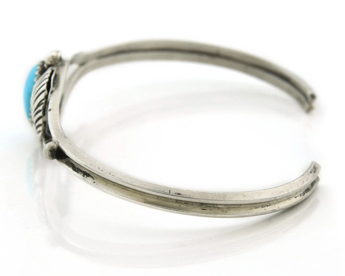 Navajo Cuff Bracelet 925 Sterling Silver Turquoise Vintage Handmade