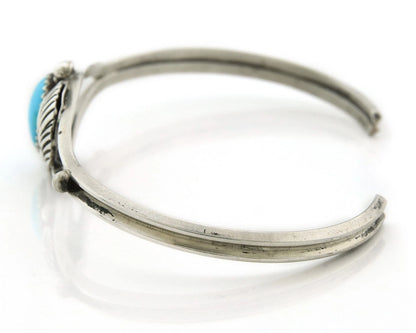 Navajo Cuff Bracelet 925 Sterling Silver Turquoise Vintage Handmade