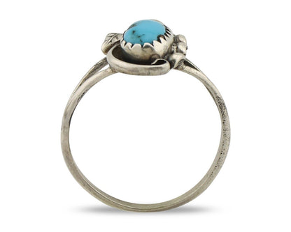 Navajo Ring 925 Silver Turquoise Artist Signed SkyStone Creations C.80's