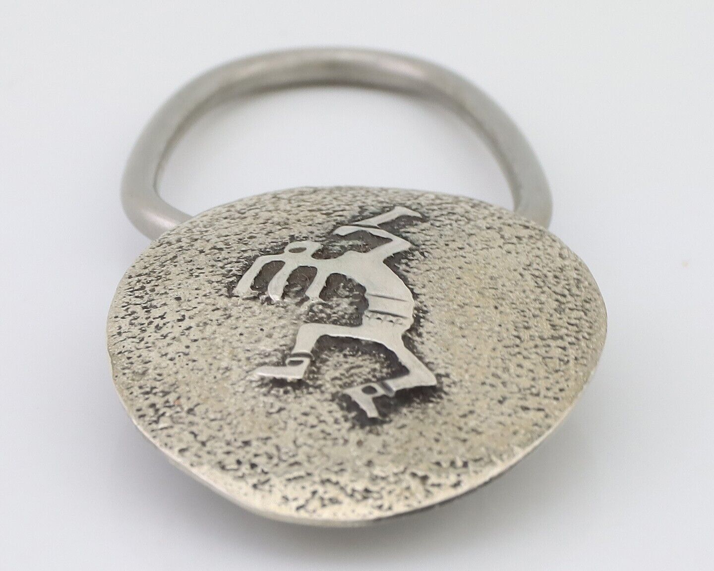 Navajo Kokopelli Key Chain .925 Silver Handmade Artist Signed Richard Begay C80s