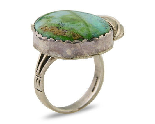 Navajo Ring 925 Sterling Royston Turquoise Native American Artist C.80's