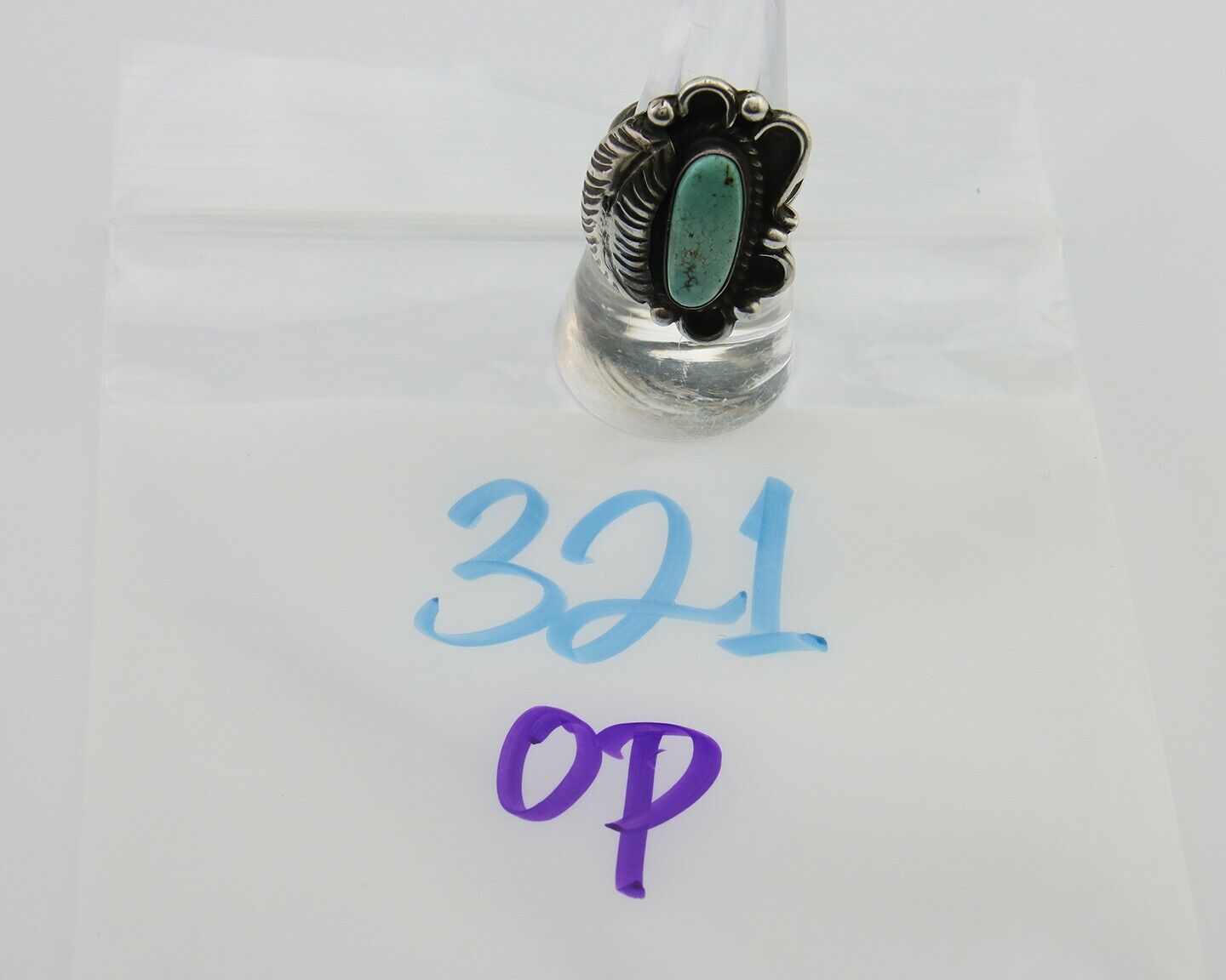 Navajo Handmade Ring 925 Silver Mine 8 Turquoise Native Artist C.80's