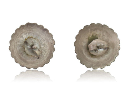 Navajo Small Shield Earrings 925 Silver Native American Artist C.80's