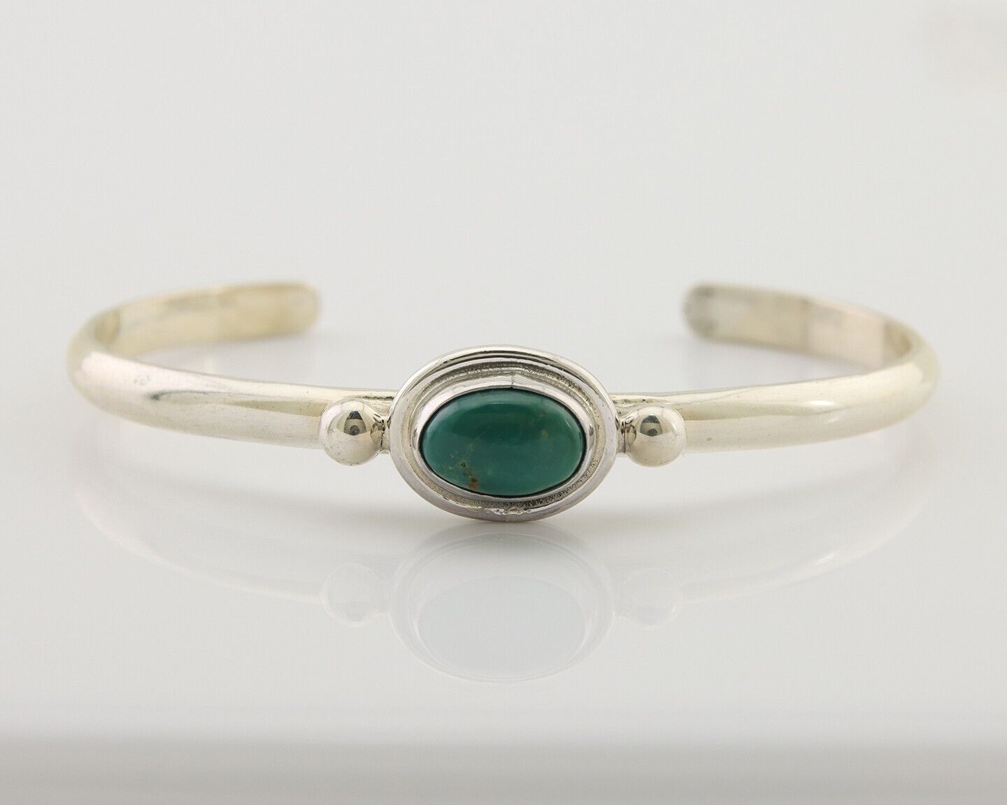 Navajo Kingman Turquoise Bracelet 925 Silver Artist Native American C.80's