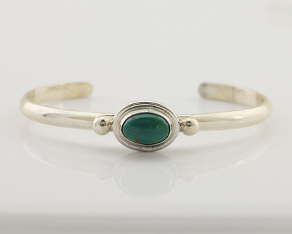 Navajo Kingman Turquoise Bracelet 925 Silver Artist Native American C.80's