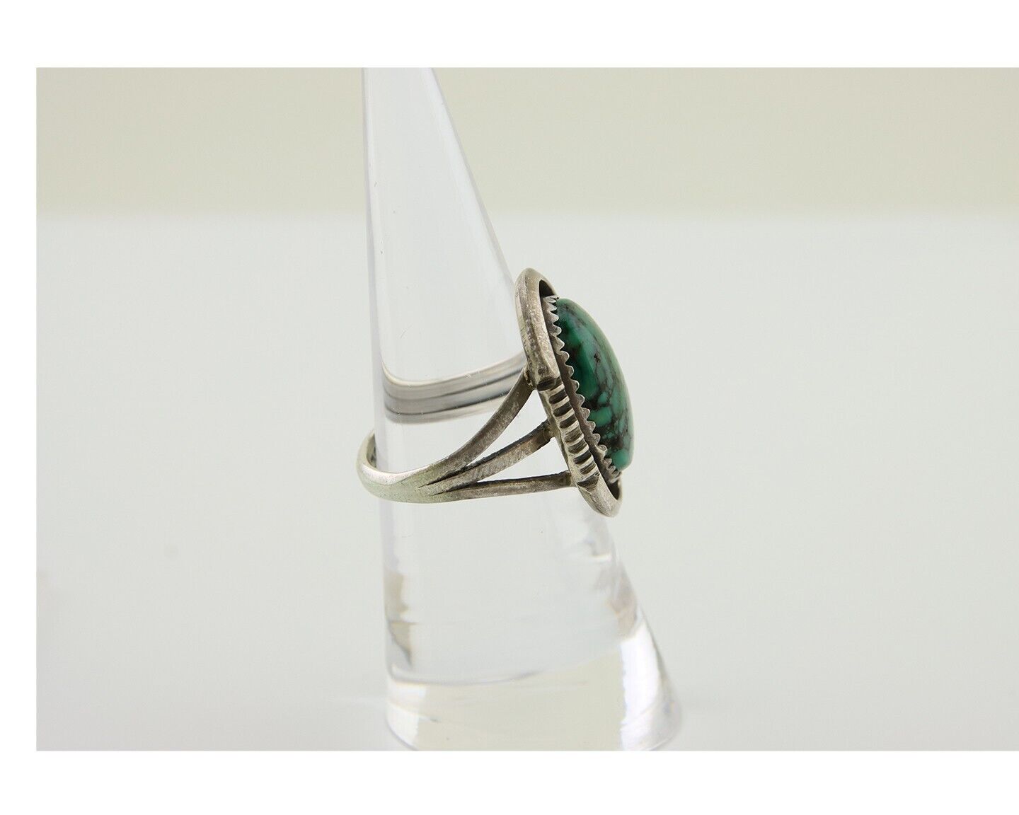 Navajo Ring 925 Silver Turquoise Artist Siged William Denetdale C.80's