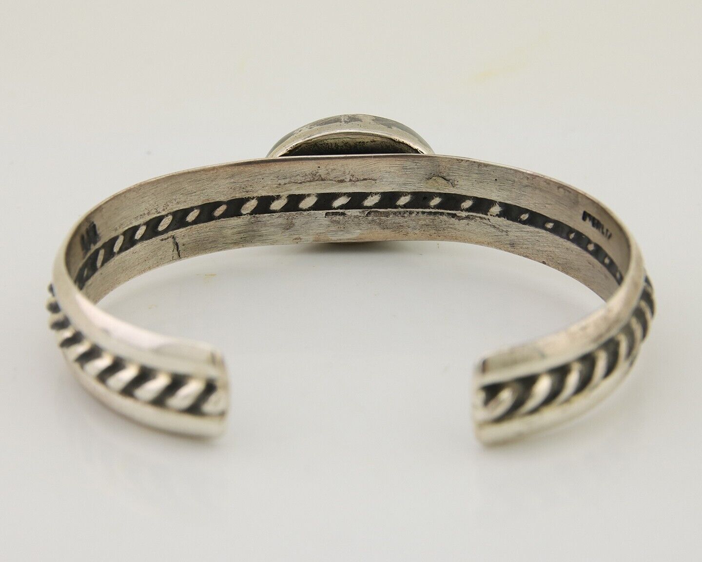 Navajo Natural Southwest Turquoise Bracelet 925 Silver Artist Native American