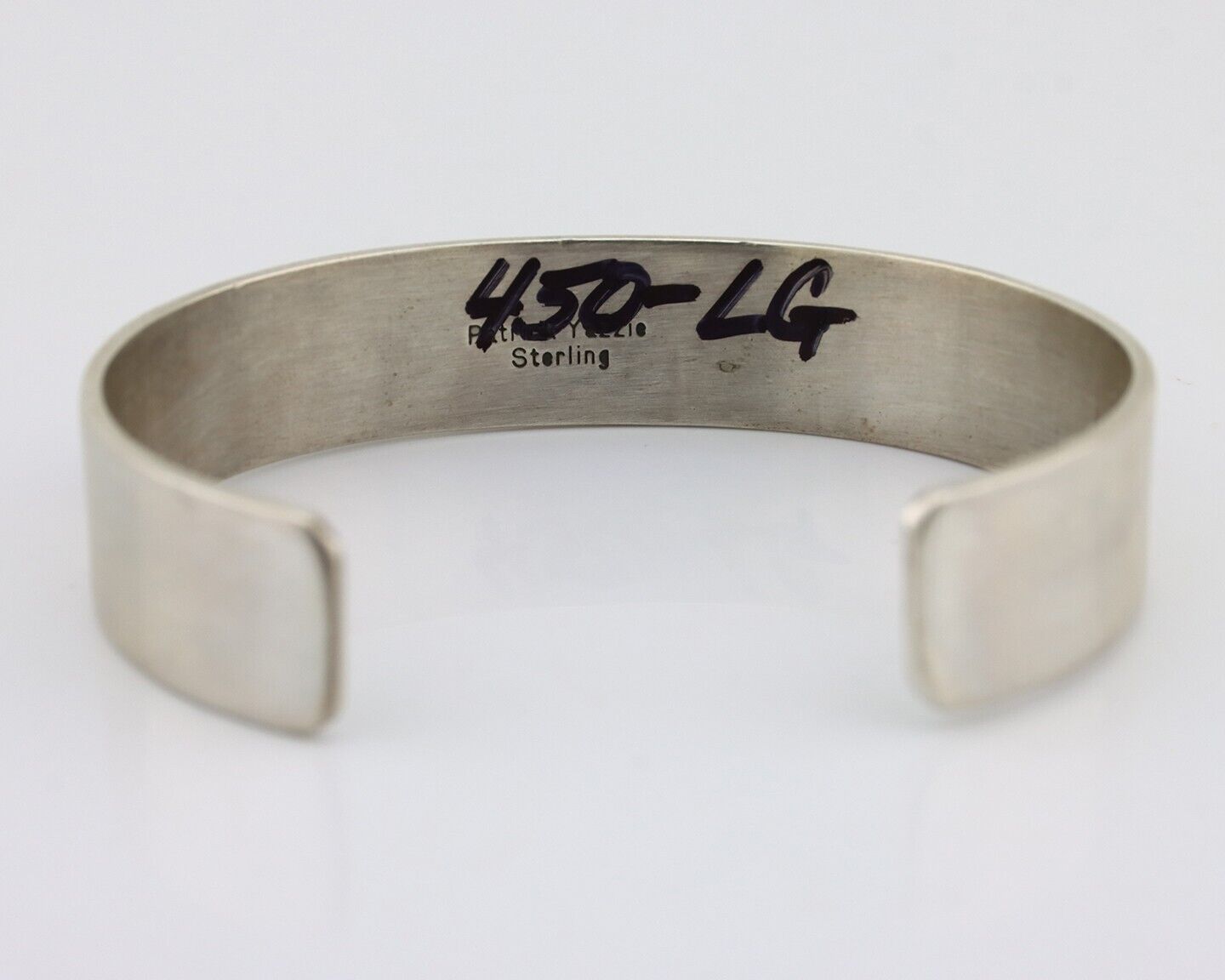 Navajo Bracelet 925 Silver Natural Red Coral Artist Signed Patrick Yazzie C.80's