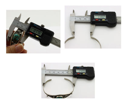 Navajo Bracelet 925 Silver Kingman Turquoise Native American Artist C.80's